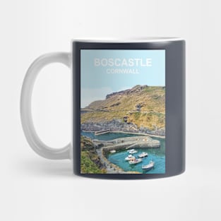 Boscastle Cornwall art gift. Mug